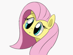 Size: 560x420 | Tagged: safe, artist:taurson, fluttershy, pegasus, pony, g4, :c, animated, blinking, bust, cute, female, frown, head tilt, mare, shyabetes, simple background, solo, white background