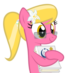 Size: 1049x1053 | Tagged: safe, artist:kody02, lily, lily valley, earth pony, pony, g4, book, female, glasses, nerd, nerd pony, show accurate, simple background, transparent background, vector