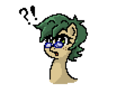 Size: 3328x2488 | Tagged: safe, artist:will-da-beard, artist:willdabeard, oc, oc only, oc:nutmeg, earth pony, pony, bust, high res, pixel art, shocked, shocked expression, simple background, solo, transparent background