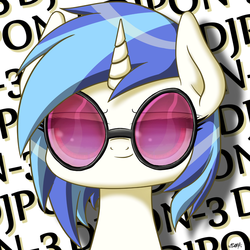 Size: 2000x2000 | Tagged: safe, artist:phoenixrk49, dj pon-3, vinyl scratch, pony, unicorn, g4, bust, female, glasses, high res, looking at you, mare, portrait, smiling, solo, sunglasses
