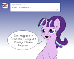 Size: 3000x2400 | Tagged: safe, starlight glimmer, pony, unicorn, series:glimmering spectacle, g4, comic, dialogue, female, high res, solo, tumblr, tumblr comic