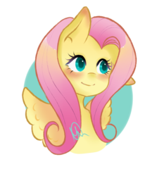 Size: 1200x1286 | Tagged: safe, artist:fullbucket, fluttershy, pegasus, pony, g4, bust, cute, female, looking away, mare, portrait, shyabetes, simple background, smiling, solo, transparent background, wings