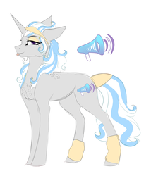 Size: 2380x2781 | Tagged: safe, artist:anyatrix, oc, oc only, oc:opal, pony, unicorn, female, high res, mare, offspring, parent:rarity, parent:thunderlane, parents:rarilane, simple background, solo, tongue out, white background