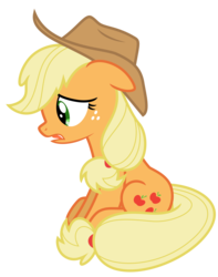 Size: 5512x7000 | Tagged: safe, artist:estories, applejack, earth pony, pony, g4, absurd resolution, female, simple background, sitting, solo, transparent background, vector