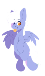 Size: 2162x3601 | Tagged: safe, artist:maximkoshe4ka, oc, oc only, oc:silver star, pegasus, pony, high res, male, one eye closed, simple background, solo, stallion, transparent background, wink