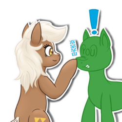 Size: 512x512 | Tagged: safe, artist:darnelg, anon pony, blaze (coat marking), boop, coat markings, crossover, epona, facial markings, sheikah, sheikah text, simple background, telegram sticker, the legend of zelda, transparent background