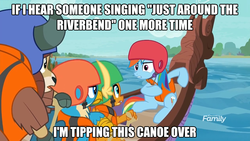 Size: 1280x720 | Tagged: safe, edit, edited screencap, screencap, gallus, rainbow dash, smolder, yona, pony, g4, non-compete clause, disney, pocahontas, song reference