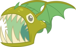 Size: 4000x2500 | Tagged: safe, artist:walrusinc, biteacuda, fish, g4, non-compete clause, fangs, sharp teeth, simple background, solo, teeth, transparent background, vector