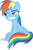 Size: 903x1381 | Tagged: safe, artist:frownfactory, rainbow dash, pegasus, pony, g4, non-compete clause, .svg available, female, grin, lidded eyes, mare, rainbow dash is best facemaker, simple background, sitting, smiling, smug, solo, svg, transparent background, vector, wings