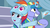 Size: 1280x720 | Tagged: safe, screencap, bow hothoof, windy whistles, pegasus, pony, g4, my little pony: friendship is magic, parental glideance, beard, cheering, cute, excited, facial hair, female, flag, hat, husband and wife, male, mare, stallion, unshorn fetlocks