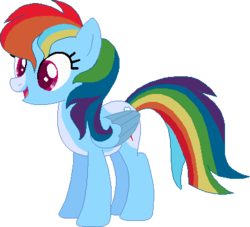 Size: 410x372 | Tagged: safe, artist:westrail642fan, rainbow dash, pegasus, pony, rise and fall, g4, alternate design, alternate timeline, alternate universe, female, mare, simple background, solo, transparent background