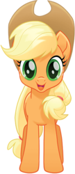 Size: 250x581 | Tagged: safe, applejack, earth pony, pony, g4, applejack's hat, cowboy hat, female, front view, hat, looking at you, mare, simple background, solo, transparent background