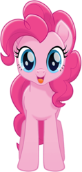 Size: 250x527 | Tagged: safe, pinkie pie, earth pony, pony, g4, female, front view, looking at you, mare, simple background, solo, transparent background