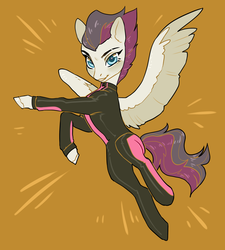 Size: 2519x2798 | Tagged: safe, artist:aphphphphp, oc, oc only, pegasus, pony, action pose, bodysuit, high res, solo