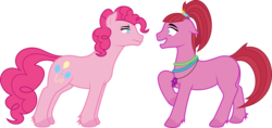 Size: 1460x688 | Tagged: safe, artist:jezendar, pacific glow, pinkie pie, pony, g4, simple background, transparent background