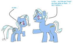 Size: 1024x611 | Tagged: safe, artist:luigiandamyfan, jack pot, trixie, pony, g4, father and daughter, female, male