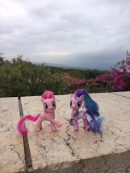 Size: 720x960 | Tagged: safe, artist:marbiz, pinkie pie, starlight glimmer, pony, g4, irl, israel, mount of beatitudes, photo, ponies around the world, toy