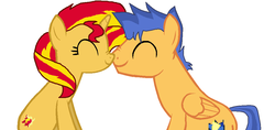 Size: 1022x484 | Tagged: safe, artist:themexicanpunisher, flash sentry, sunset shimmer, pony, unicorn, g4, female, male, ship:flashimmer, shipping, straight