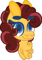 Size: 581x826 | Tagged: safe, artist:casanova-mew, oc, oc:chocolate cheesecake, pony, kindverse, animated, blinking, bust, gif, male, offspring, parent:cheese sandwich, parent:pinkie pie, parents:cheesepie, portrait, simple background, solo, stallion, transparent background