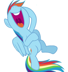 Size: 1946x2048 | Tagged: safe, rainbow dash, pegasus, pony, g4, non-compete clause, bad quality, female, laughing, not a vector, simple background, solo, uvula, white background