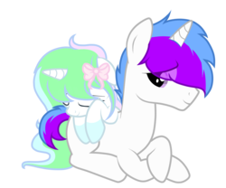 Size: 2000x1664 | Tagged: safe, artist:absolitedisaster08, oc, oc only, oc:mystic art, oc:photo flash, pony, unicorn, female, male, mare, prone, simple background, sleeping, stallion, transparent background