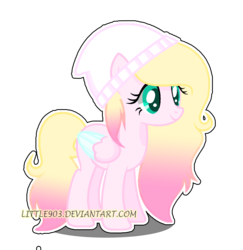 Size: 1184x1216 | Tagged: safe, artist:little903, oc, oc only, oc:sunshine sprinkles, pegasus, pony, base used, beanie, clothes, curly hair, cute, do yo no da we, female, hat, mare, simple background, solo, spanish, transparent background