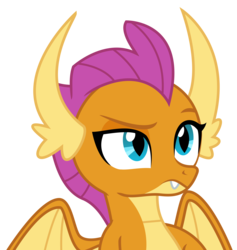 Size: 2400x2531 | Tagged: safe, artist:sketchmcreations, smolder, dragon, g4, non-compete clause, dragoness, female, high res, puzzled, raised eyebrow, simple background, solo, transparent background, vector