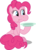 Size: 3619x5000 | Tagged: safe, artist:dashiesparkle, pinkie pie, earth pony, pony, daring done?, g4, .svg available, absurd resolution, dish, eating, female, hoof hold, mare, puffy cheeks, show trace, simple background, sitting, solo, transparent background, vector