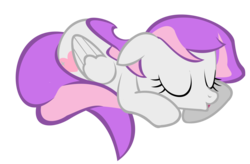 Size: 6000x3938 | Tagged: safe, oc, oc only, oc:amethyst lullaby, pegasus, pony, base used, duckface, heart, prone, simple background, sleeping, solo, transparent background