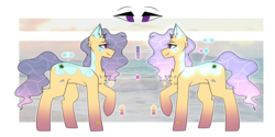 Size: 4100x2050 | Tagged: safe, artist:umiimou, oc, oc only, oc:sea shine, earth pony, pony, chest fluff, female, mare, reference sheet, simple background, solo, transparent background