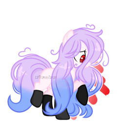 Size: 1200x1200 | Tagged: safe, artist:sapiira, oc, oc only, oc:kuro, earth pony, pony, clothes, female, mare, simple background, socks, solo, transparent background
