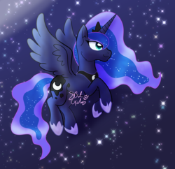 Size: 3500x3382 | Tagged: safe, artist:8bitgalaxy, princess luna, alicorn, pony, g4, fanart, female, high res, solo