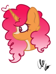 Size: 1536x2048 | Tagged: safe, artist:chococakebabe, oc, oc only, oc:anna, pony, unicorn, bust, female, mare, portrait, simple background, solo, transparent background