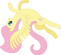 Size: 4924x4471 | Tagged: safe, artist:mfg637, fluttershy, pony, g4, .svg available, absurd resolution, falling, female, simple background, solo, spread wings, svg, transparent background, vector, wings