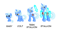 Size: 9500x4500 | Tagged: safe, artist:northernthestar, oc, oc:valiant heart, pony, unicorn, absurd resolution, age progression, armor, baby, baby pony, colt, magic, male, showcase, simple background, stallion, teenager, transparent background