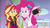 Size: 1280x720 | Tagged: safe, edit, edited screencap, screencap, pinkie pie, sunset shimmer, a fine line, equestria girls, g4, my little pony equestria girls: better together, balloon, beetle bonder, beetleborgs, big bad beetleborgs, bow, canterlot mall, clothes, female, geode of empathy, geode of sugar bombs, hair bow, jacket, leather jacket, looking at you, magical geodes, pinkie pie holding things, red striker borg, smiling