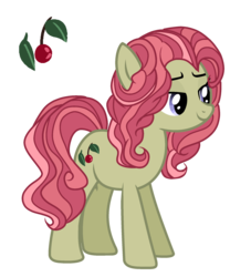 Size: 2000x2200 | Tagged: safe, artist:sylveontriestodraw, oc, oc only, oc:cherry leaf, pegasus, pony, female, high res, magical lesbian spawn, mare, offspring, parent:pinkie pie, parent:tree hugger, parents:pinkiehugger, simple background, solo, transparent background