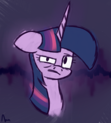 Size: 1580x1750 | Tagged: safe, artist:moonatik, twilight sparkle, pony, g4, female, looking at you, signature, sketchy, solo