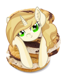 Size: 2000x2500 | Tagged: safe, artist:rainbowtashie, sweet biscuit, pony, unicorn, g4, ben & jerry's, cookie, female, food, high res, ice cream, simple background, solo, transparent background