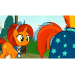 Size: 150x148 | Tagged: safe, edit, edited screencap, screencap, stellar flare, sunburst, pony, unicorn, g4, the parent map, animated, assisted exposure, cutie mark, female, gif, gif for breezies, glowing cutie mark, low quality, magic, male, mare, mother, mother and son, nostalgia critic, picture for breezies, stallion, telekinesis, you know for kids
