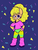 Size: 589x766 | Tagged: safe, artist:typhwosion, applejack, earth pony, pony, semi-anthro, g4, 80s, alternate hairstyle, bipedal, cute, female, hooves on hips, jackabetes, leg warmers, smiling, solo, wristband