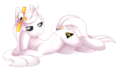 Size: 1024x580 | Tagged: safe, artist:scarlet-spectrum, oc, oc only, oc:whitefire, pony, unicorn, black sclera, commission, draw me like one of your french girls, female, long mane, mare, simple background, skull, solo, tail ring, transparent background, watermark