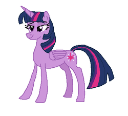 Size: 385x348 | Tagged: safe, artist:watermelon changeling, derpibooru exclusive, twilight sparkle, alicorn, pony, g4, female, ms paint, simple background, solo, twilight sparkle (alicorn), white background
