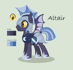 Size: 1024x984 | Tagged: safe, artist:aurora-light-x, oc, oc only, oc:altair, bat pony, pony, male, simple background, solo, stallion, watermark