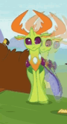 Size: 359x660 | Tagged: safe, screencap, thorax, changedling, changeling, g4, school daze, animated, cropped, king thorax, male