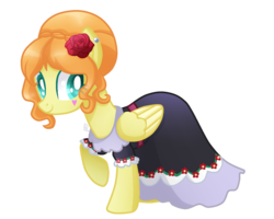 Size: 1500x1200 | Tagged: safe, artist:sugaryicecreammlp, artist:xcelima, oc, oc only, oc:star butterfly, pegasus, pony, base used, clothes, colored pupils, dress, female, mare, simple background, solo, transparent background