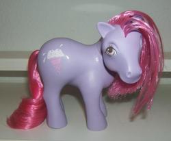 Size: 525x433 | Tagged: safe, photographer:gypsyunicorn, sweet scoops, pony, g1, female, irl, mare, photo, solo, toy