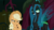 Size: 1920x1080 | Tagged: safe, screencap, mean applejack, queen chrysalis, changeling, changeling queen, g4, the mean 6, clone, everfree forest, eyeroll, female, hat, thinking