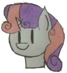 Size: 1411x1542 | Tagged: safe, artist:antique1899, sweetie belle, pony, unicorn, g4, bust, cute, female, filly, simple background, solo, traditional art, transparent background
