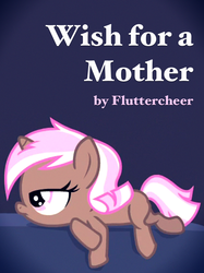 Size: 1000x1334 | Tagged: safe, artist:novel-idea, brown sugar, pony, unicorn, fanfic:wish for a mother, for whom the sweetie belle toils, g4, season 4, author:fluttercheer, background pony, bored, cover, cover art, fanfic, fanfic art, fanfic cover, female, filly, foal, lying, simple background